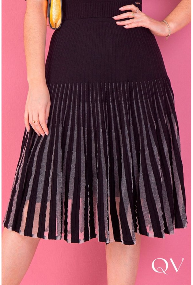 CONJUNTO MIDI TRICÔ PRETO - PURO SHARMY CONJUNTO MIDI TRICÔ PRETO - PURO SHARMY