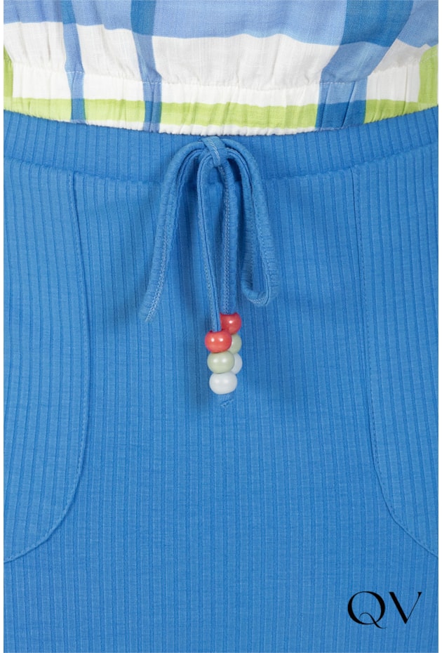 CONJUNTO MIX DE TECIDOS AZUL - HAPUK CONJUNTO MIX DE TECIDOS AZUL - HAPUK