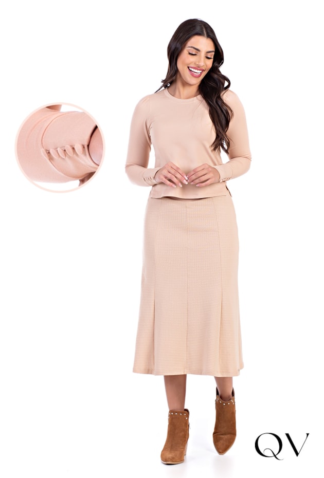 CONJUNTO MOLETINHO E TRICÔ NUDE - HAPUK CONJUNTO MOLETINHO E TRICÔ NUDE - HAPUK