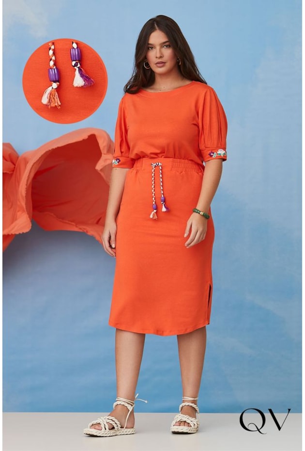 CONJUNTO MOLETOM LARANJA DETALHE CORDÃO - LUZIA FAZZOLLI CONJUNTO MOLETOM LARANJA DETALHE CORDÃO - LUZIA FAZZOLLI