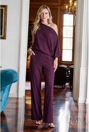 CONJUNTO NULA MANGA EM ALFAIATARIA MARSALA - LUZIA FAZZOLLI