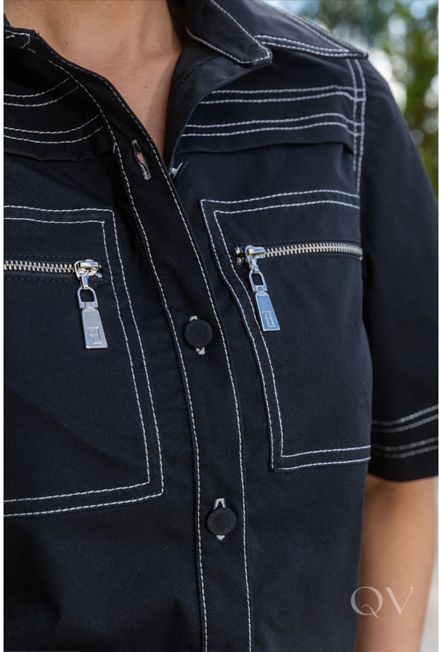 CONJUNTO RETO EM ALFAIATARIA PRETO - LUZIA FAZZOLLI