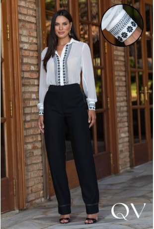 CONJUNTO RETO EM LINHO PRETO - ARTSY