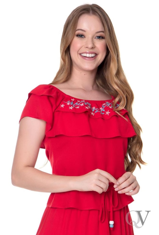 CONJUNTO VISCOSE BABADOS E BORDADO VERMELHO - HAPUK CONJUNTO VISCOSE BABADOS E BORDADO VERMELHO - HAPUK
