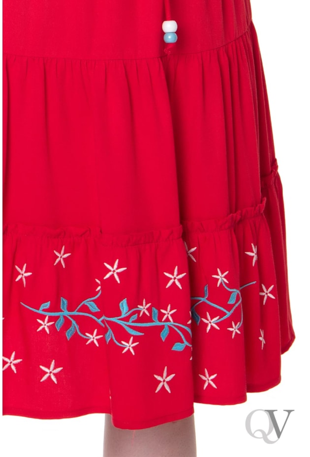 CONJUNTO VISCOSE BABADOS E BORDADO VERMELHO - HAPUK CONJUNTO VISCOSE BABADOS E BORDADO VERMELHO - HAPUK