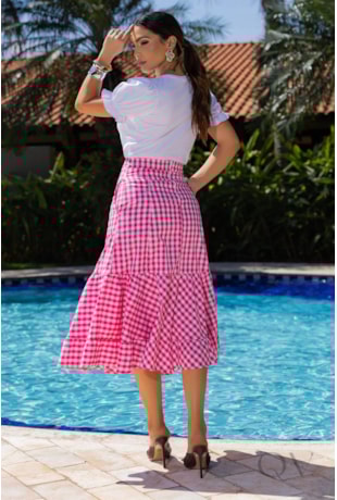 CONJUNTO XADREZ EM VICHY ROSA - LUZIA FAZZOLLI