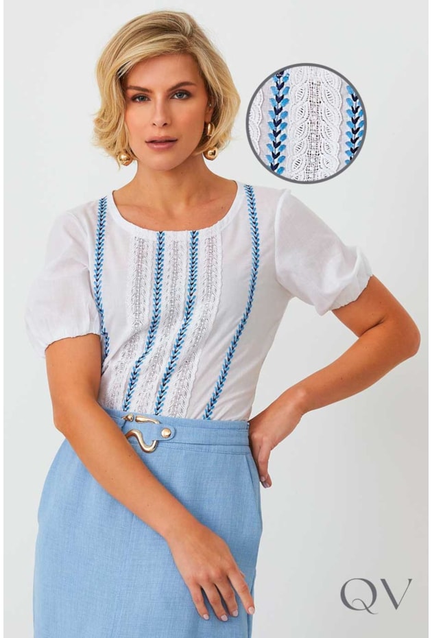 CROPPED BORDADO COM ENTREMEIOS OFF WHITE - CORA CANELA CROPPED BORDADO COM ENTREMEIOS OFF WHITE - CORA CANELA