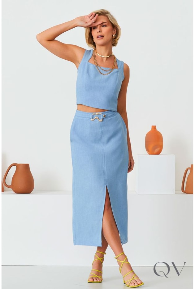 CROPPED DEC QUADRADO COM ALÇA ARREDONDADA AZUL - CORA CANELA CROPPED DEC QUADRADO COM ALÇA ARREDONDADA AZUL - CORA CANELA