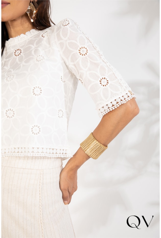 CROPPED LAISE BORDADO OFF - LEKAZIS CROPPED LAISE BORDADO OFF - LEKAZIS