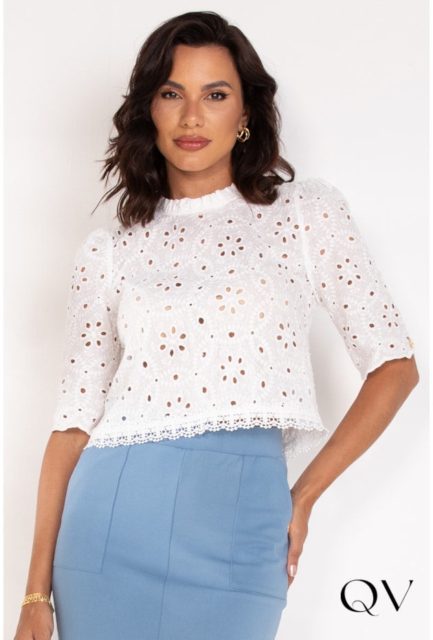 CROPPED LAISE BRANCO - LEKAZIS CROPPED LAISE BRANCO - LEKAZIS