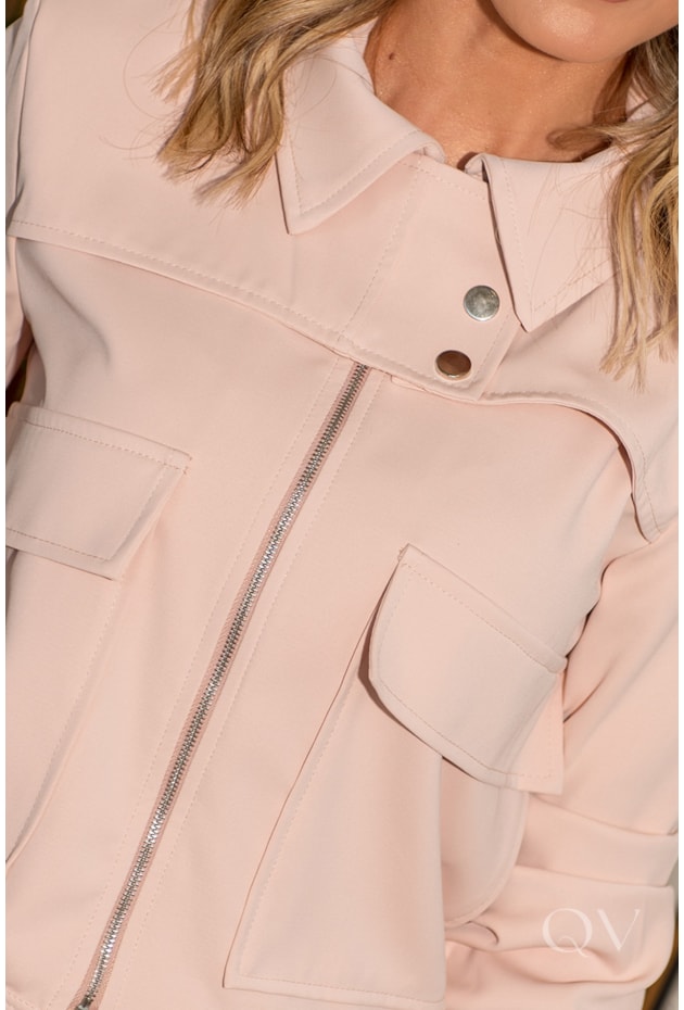 JAQUETA BOMBER EM ALFAIATARIA SALMÃO - LUZIA FAZZOLLI