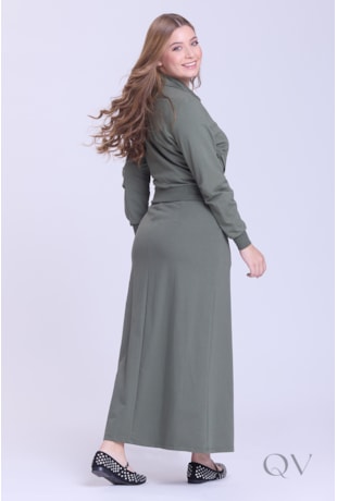 JAQUETA COM ZÍPER EM MOLETINHO E RIBANA VERDE MILITAR - HAPUK