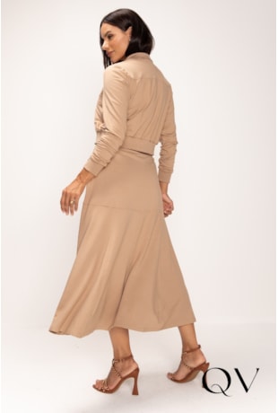 JAQUETA EM MALHA MOLETINHO BEGE - LEKAZIS JAQUETA EM MALHA MOLETINHO BEGE - LEKAZIS