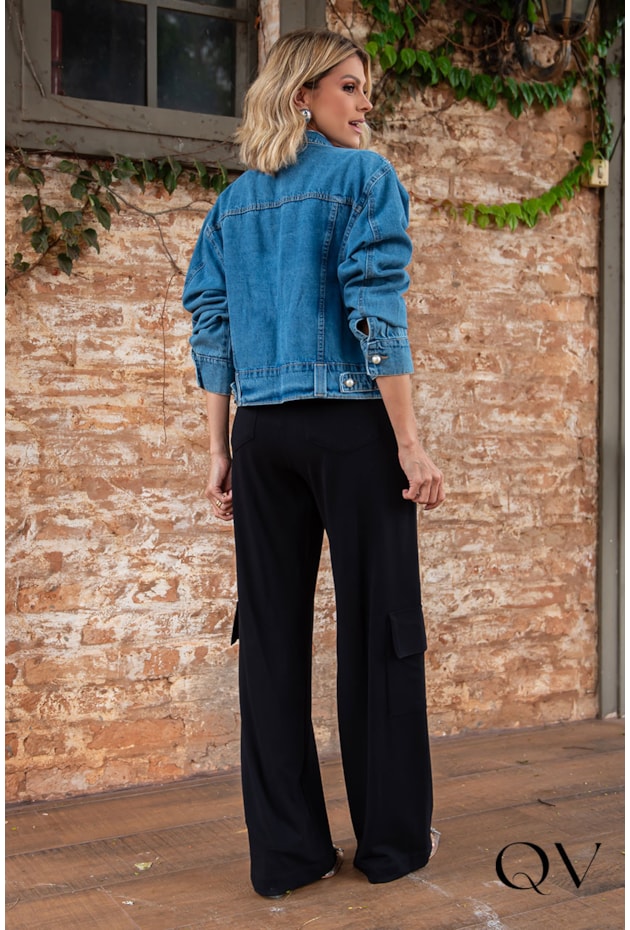 JAQUETA JEANS BORDADO AZUL - LUZIA FAZZOLLI JAQUETA JEANS BORDADO AZUL - LUZIA FAZZOLLI