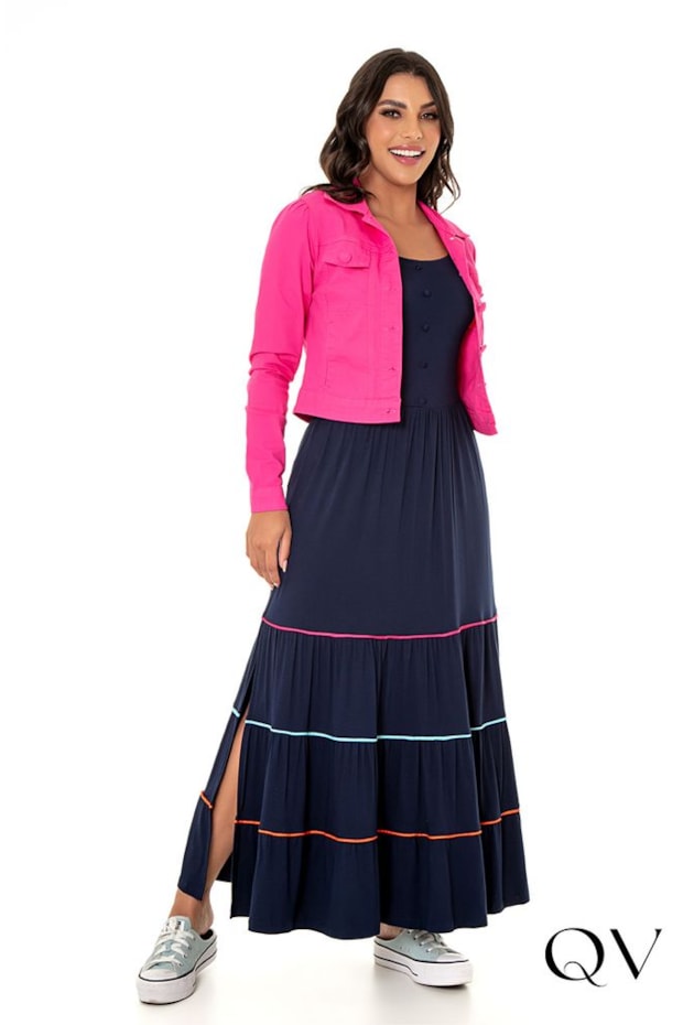 JAQUETA JEANS COLOR PINK - HAPUK JAQUETA JEANS COLOR PINK - HAPUK