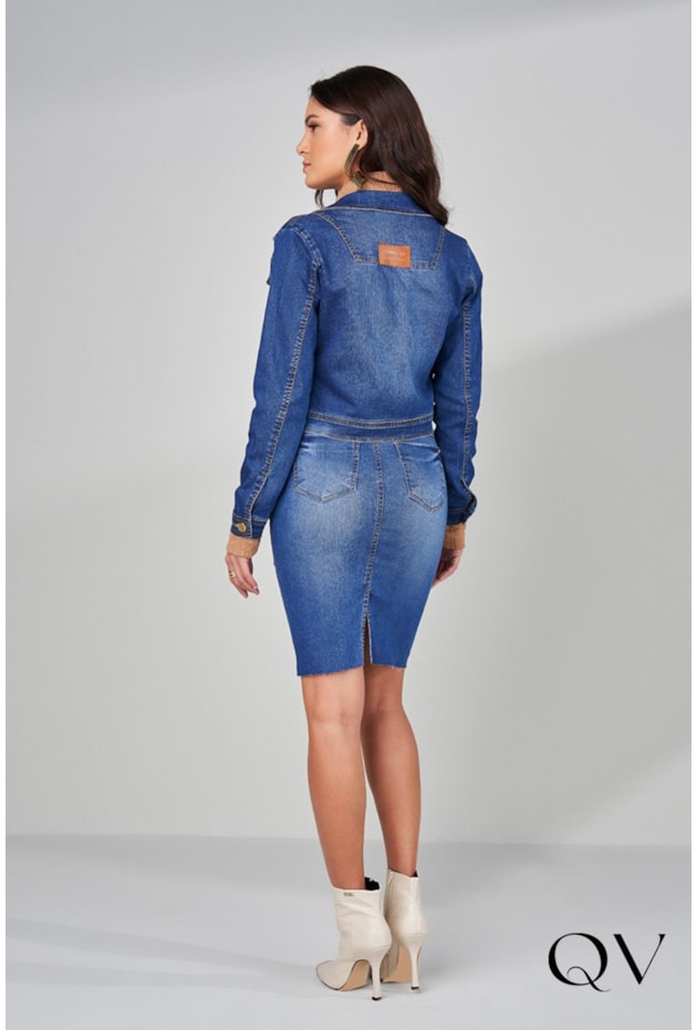 JAQUETA JEANS COM BOTÕES AZUL - TITANIUM JEANS JAQUETA JEANS COM BOTÕES AZUL - TITANIUM JEANS