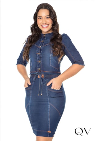 JAQUETA JEANS COM BOTÕES - HAPUK