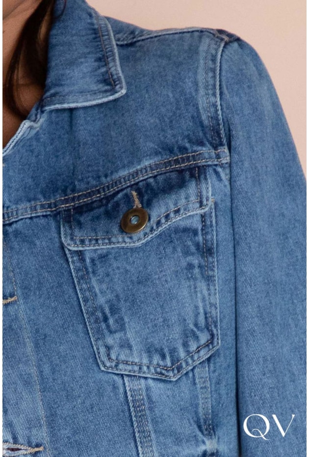 JAQUETA JEANS MAXI MANGA LONGA - LEKAZIS JAQUETA JEANS MAXI MANGA LONGA - LEKAZIS