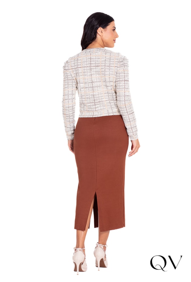 JAQUETA MALHA TWEED COM LUREX AMARELO - HAPUK JAQUETA MALHA TWEED COM LUREX AMARELO - HAPUK