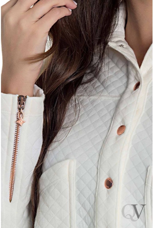 JAQUETA MATELASSÊ ZÍPER NA MANGA OFF WHITE - HAPUK JAQUETA MATELASSÊ ZÍPER NA MANGA OFF WHITE - HAPUK