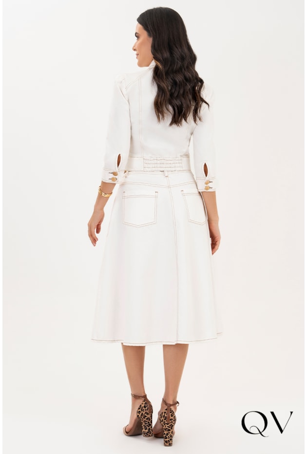 JAQUETA SARJA BOTÕES AMADEIRADOS OFF - VIA TOLENTINO JAQUETA SARJA BOTÕES AMADEIRADOS OFF - VIA TOLENTINO