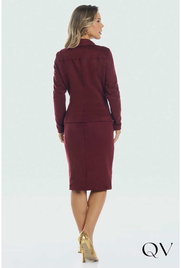 JAQUETA SUEDE COM MAXI BOLSOS MARSALA - VIA TOLENTINO JAQUETA SUEDE COM MAXI BOLSOS MARSALA - VIA TOLENTINO