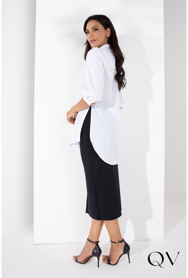 MAXI CAMISA CASUAL BRANCO - LEKAZIS MAXI CAMISA CASUAL BRANCO - LEKAZIS