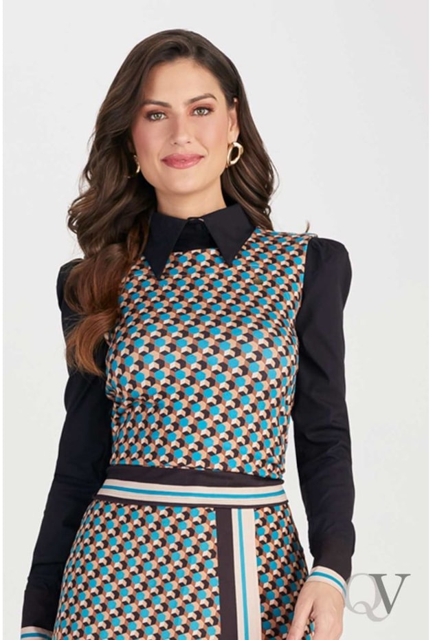 PULÔVER MALHA DECOTE ARREDONDADO ESTAMPADO - TITANIUM JEANS PULÔVER MALHA DECOTE ARREDONDADO ESTAMPADO - TITANIUM JEANS