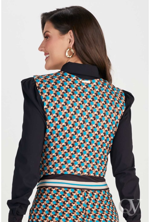 PULÔVER MALHA DECOTE ARREDONDADO ESTAMPADO - TITANIUM JEANS PULÔVER MALHA DECOTE ARREDONDADO ESTAMPADO - TITANIUM JEANS