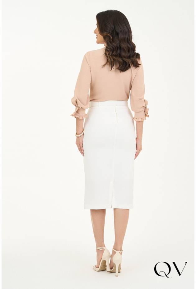 SAIA ALFAIATARIA COM CINTO OFF WHITE - VIA TOLENTINO SAIA ALFAIATARIA COM CINTO OFF WHITE - VIA TOLENTINO