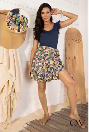 SAIA COM SHORTS FLORAL - LEKAZIS SAIA COM SHORTS FLORAL - LEKAZIS