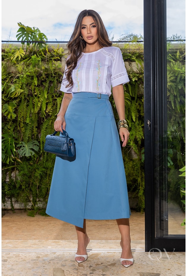 SAIA COM TRANSPASSE EM ALFAIATARIA AZUL - LUZIA FAZZOLLI