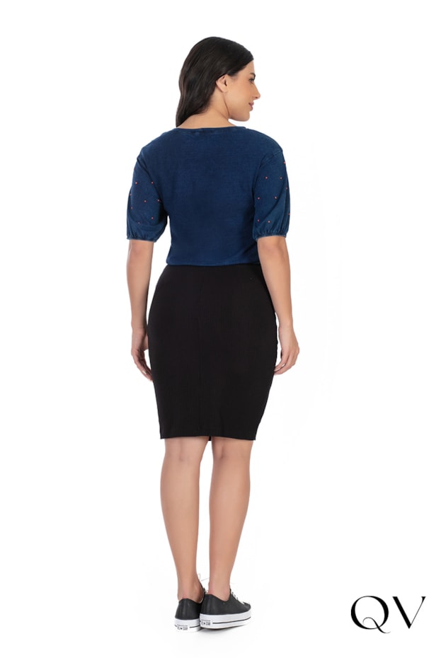 SAIA CURTA CANELADA PRETO - HAPUK SAIA CURTA CANELADA PRETO - HAPUK