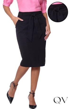 SAIA EM ALFAIATARIA COM LAÇO PRETO - HAPUK