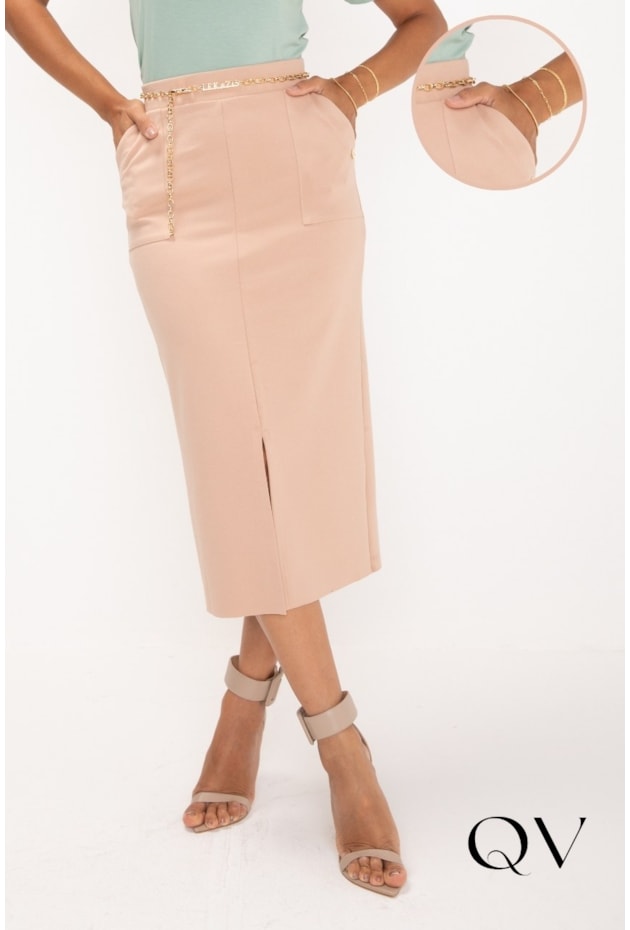 SAIA EM MALHA PONTO ROMA NUDE - LEKAZIS SAIA EM MALHA PONTO ROMA NUDE - LEKAZIS