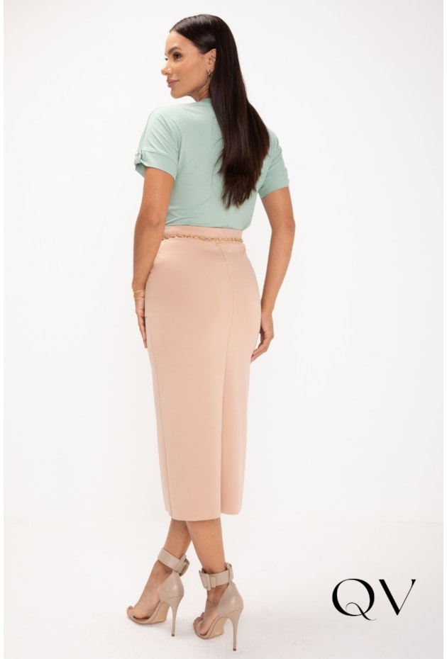 SAIA EM MALHA PONTO ROMA NUDE - LEKAZIS SAIA EM MALHA PONTO ROMA NUDE - LEKAZIS