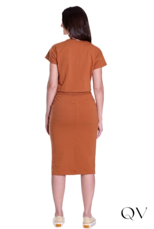 SAIA EM MOLECOTTON E RIBANA CARAMELO - HAPUK