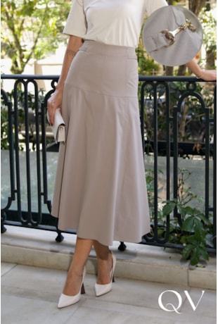 SAIA EM SARJA PESPONTO DUPLO FENDI - LUZIA FAZZOLLI SAIA EM SARJA PESPONTO DUPLO FENDI - LUZIA FAZZOLLI