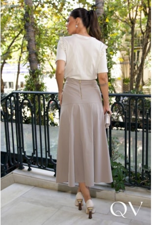 SAIA EM SARJA PESPONTO DUPLO FENDI - LUZIA FAZZOLLI