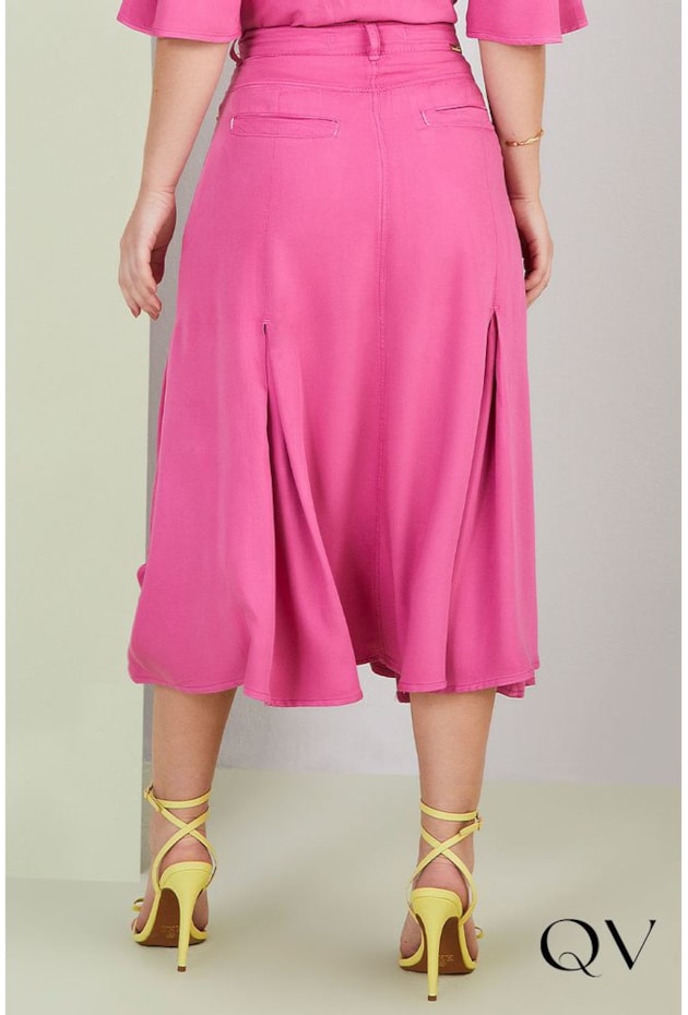 SAIA EVASÊ COLOR ROSA COM PREGAS - TITANIUM JEANS