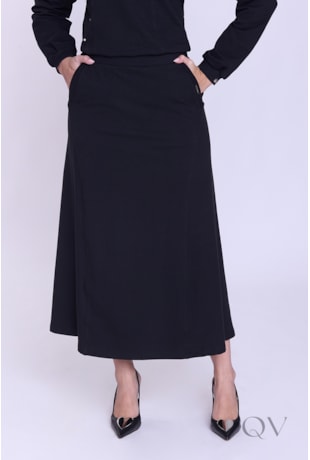 SAIA EVASÊ COM BOLSOS EM MOLECOTTON PRETO - HAPUK