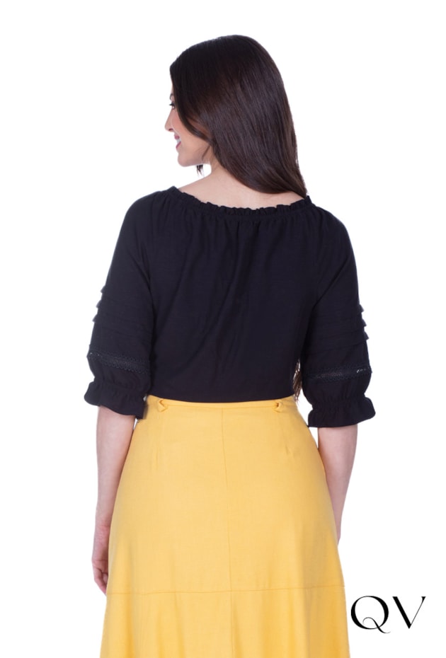 SAIA EVASÊ EM LINHO COM BOLSOS AMARELO - HAPUK SAIA EVASÊ EM LINHO COM BOLSOS AMARELO - HAPUK