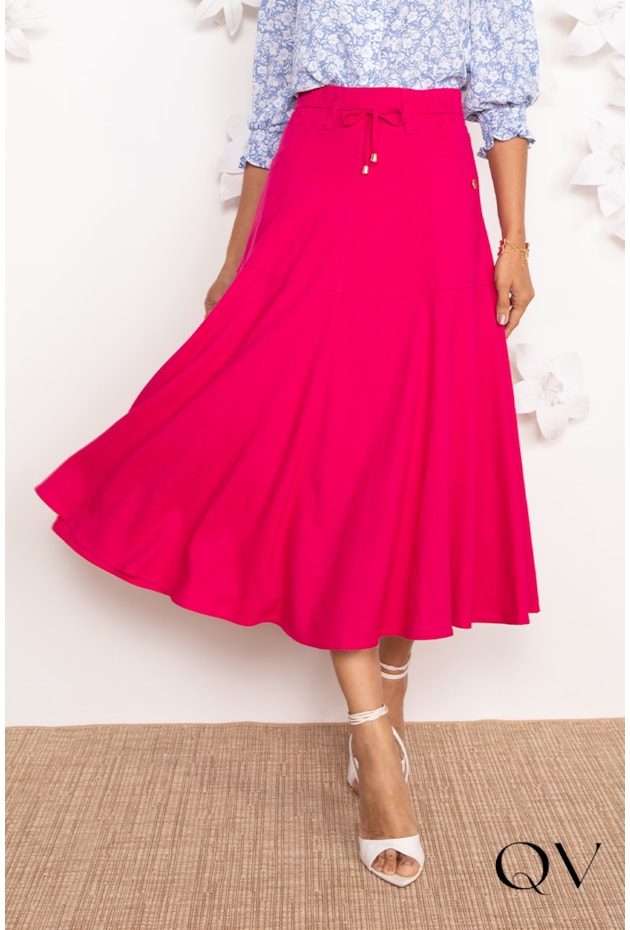 SAIA EVASÊ EM VISCOLINHO PINK - LEKAZIS SAIA EVASÊ EM VISCOLINHO PINK - LEKAZIS