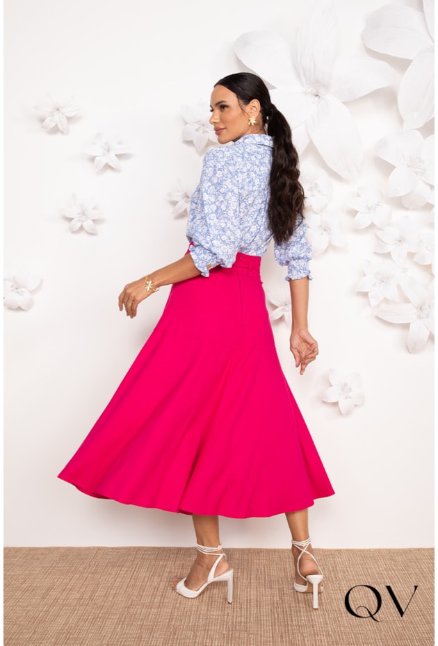 SAIA EVASÊ EM VISCOLINHO PINK - LEKAZIS SAIA EVASÊ EM VISCOLINHO PINK - LEKAZIS