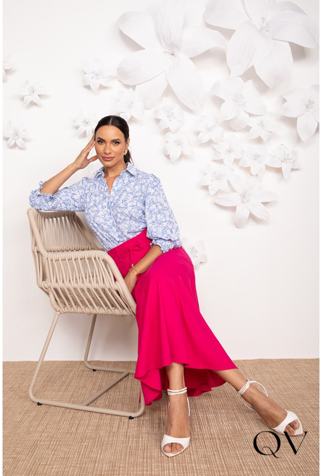 SAIA EVASÊ EM VISCOLINHO PINK - LEKAZIS SAIA EVASÊ EM VISCOLINHO PINK - LEKAZIS