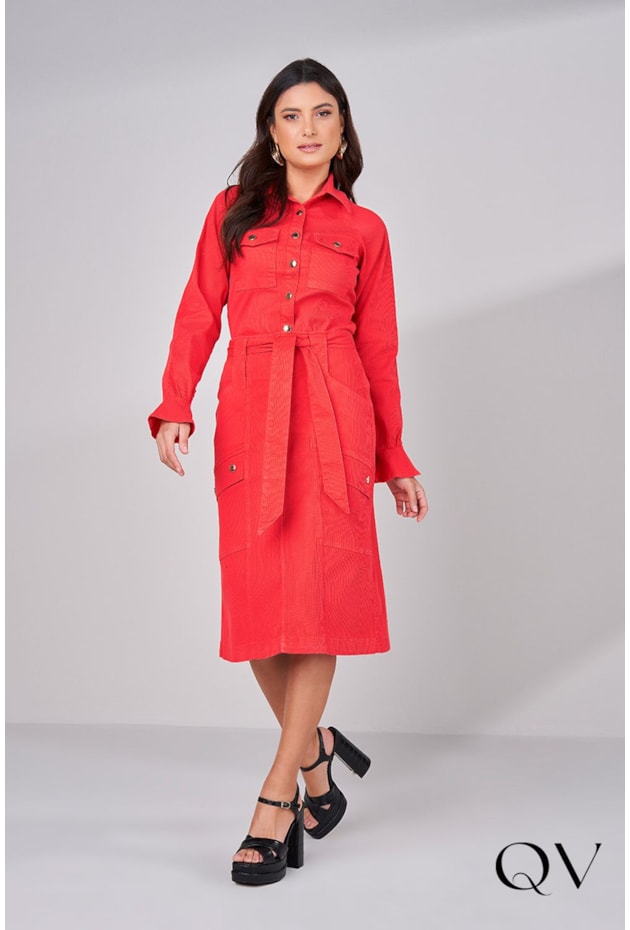 SAIA EVASÊ SARJA COLLOR VERMELHO - TITANIUM JEANS