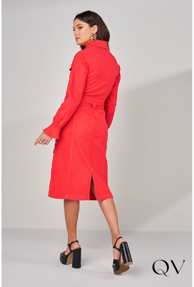 SAIA EVASÊ SARJA COLLOR VERMELHO - TITANIUM JEANS