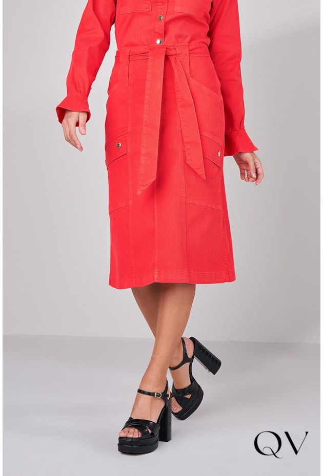 SAIA EVASÊ SARJA COLLOR VERMELHO - TITANIUM JEANS