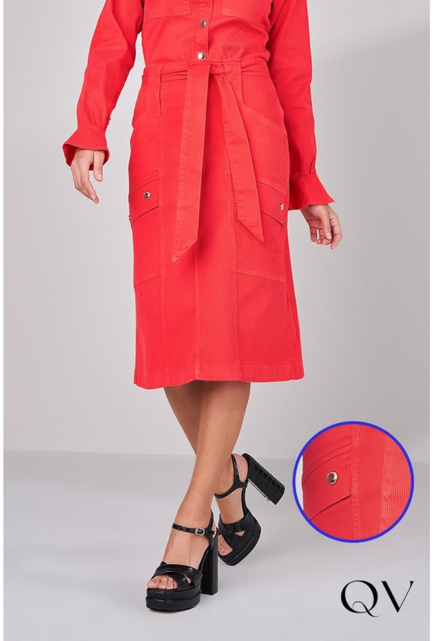 SAIA EVASÊ SARJA COLLOR VERMELHO - TITANIUM JEANS