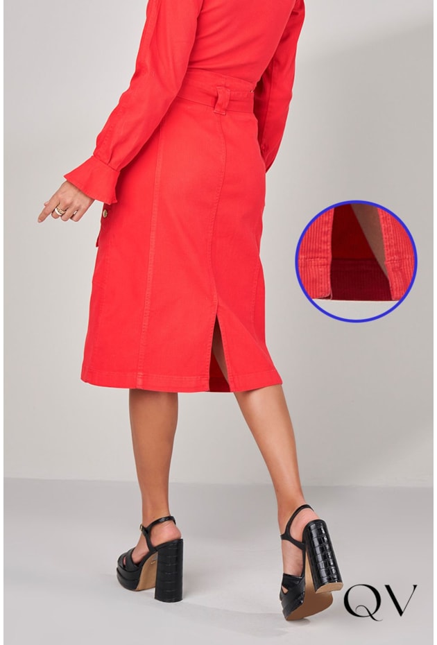 SAIA EVASÊ SARJA COLLOR VERMELHO - TITANIUM JEANS